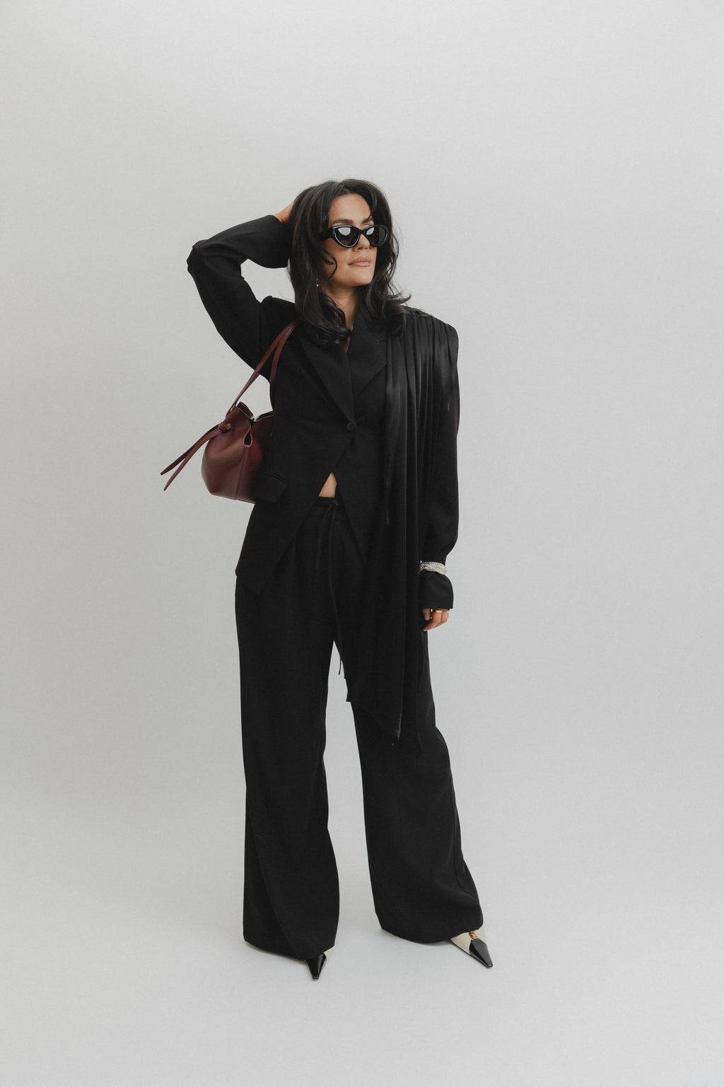 Sara cape blazer