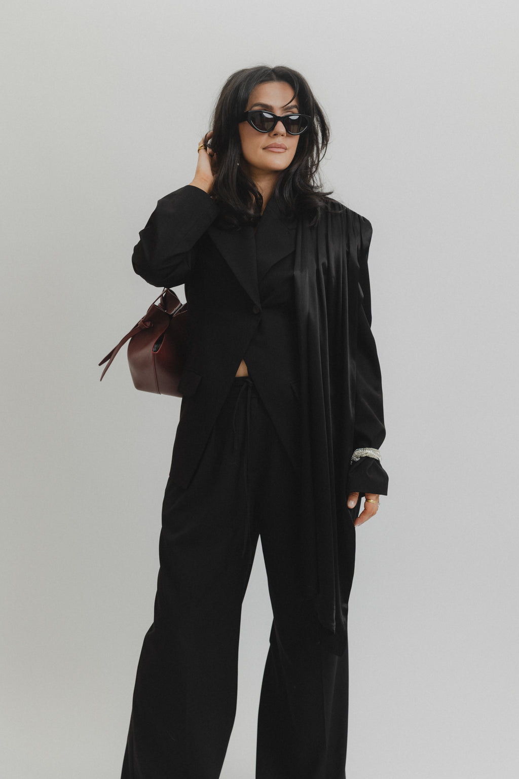 Sara cape blazer